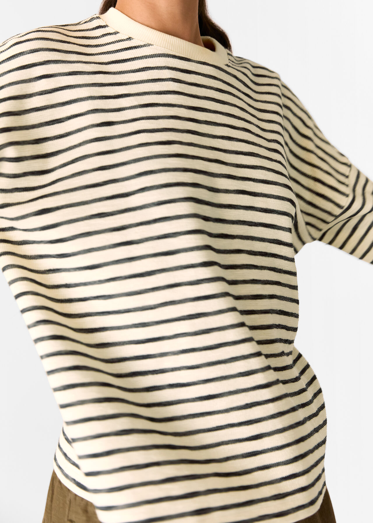 Textured Stripe Jersey Top