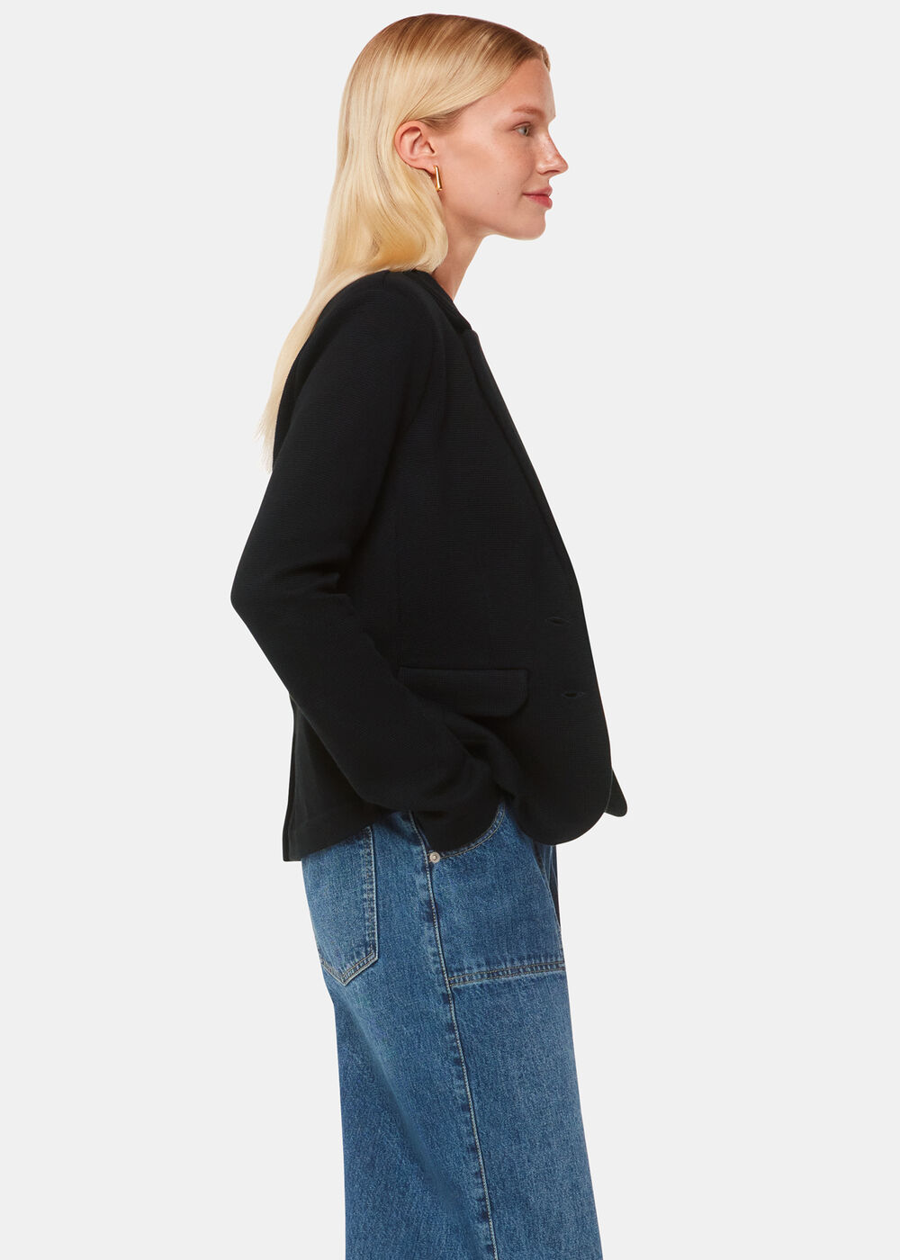 Slim Jersey Jacket Black