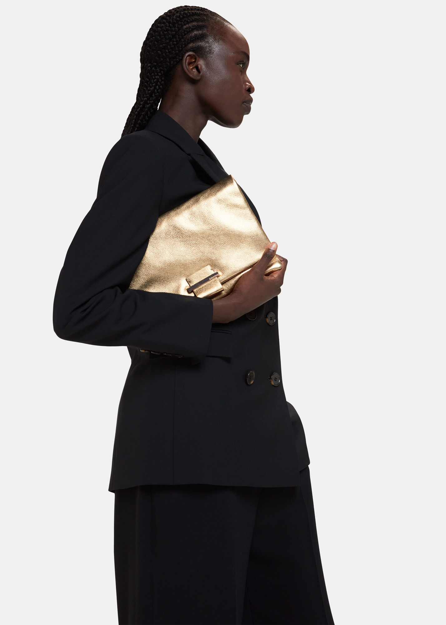 Whistles gold hotsell clutch