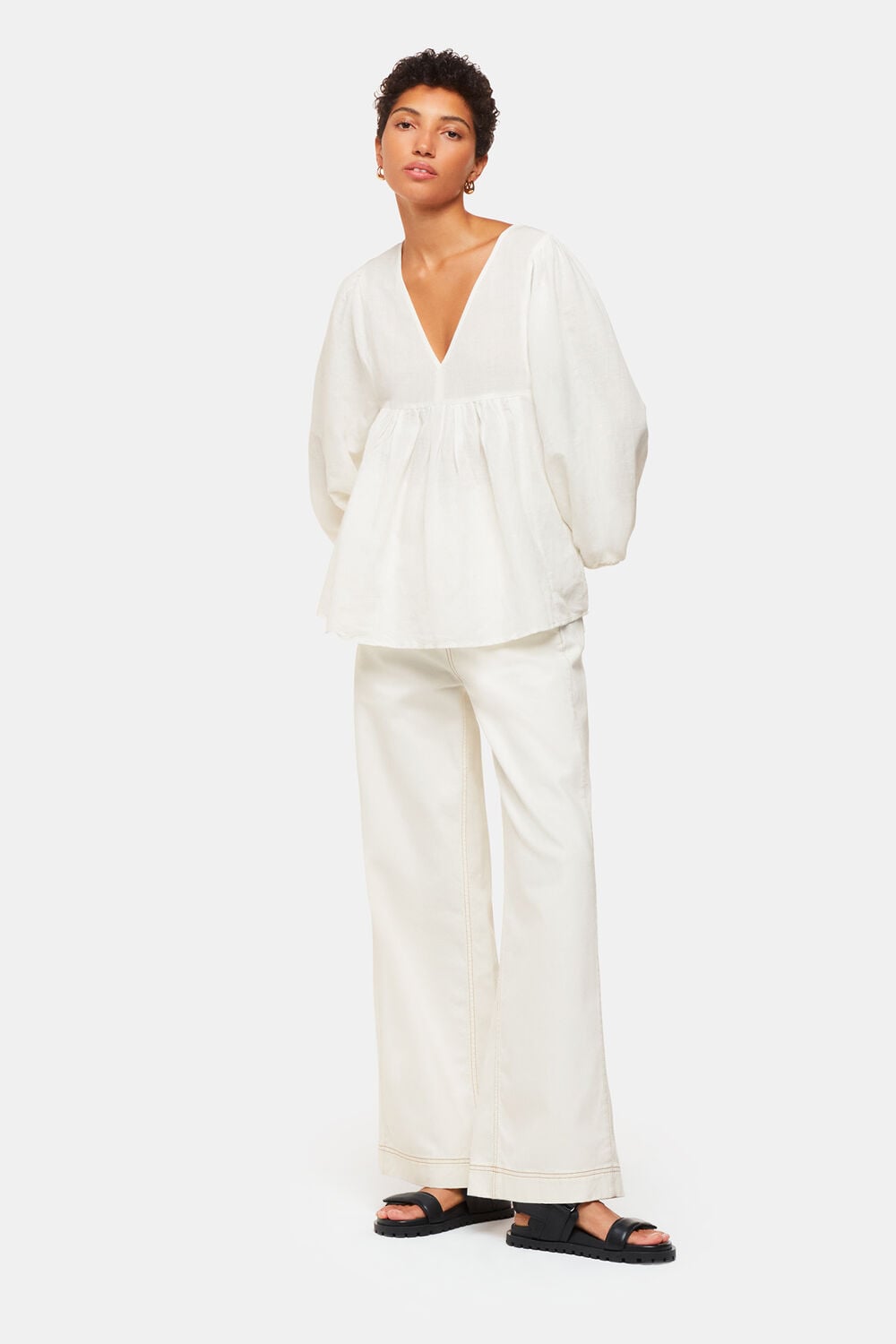Gloria Linen Blend Blouse