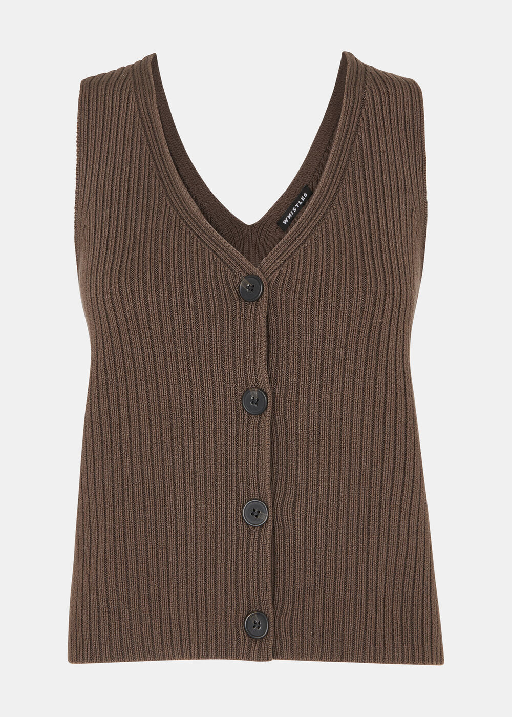 Button Front V Neck Tank
