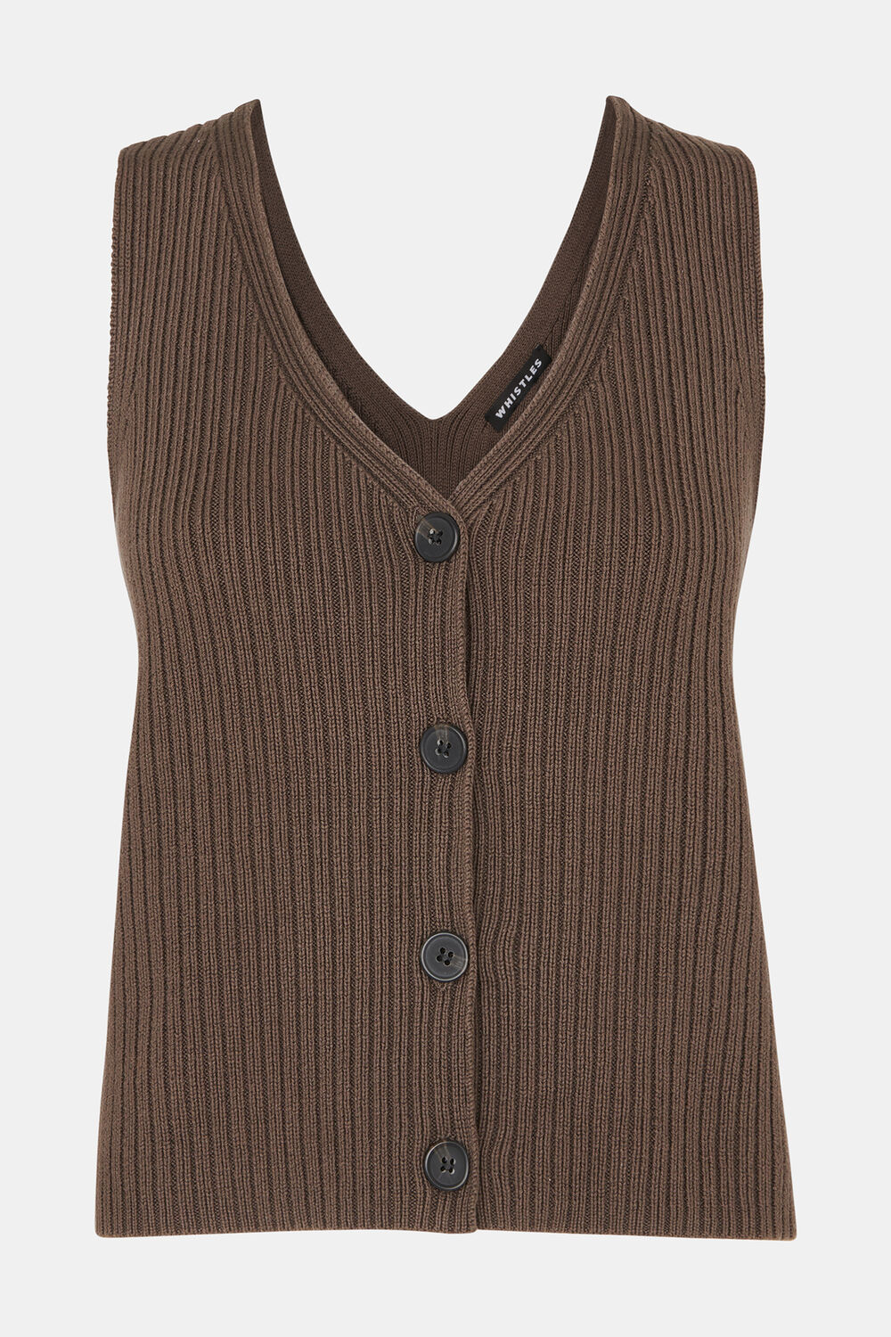 Button Front V Neck Tank