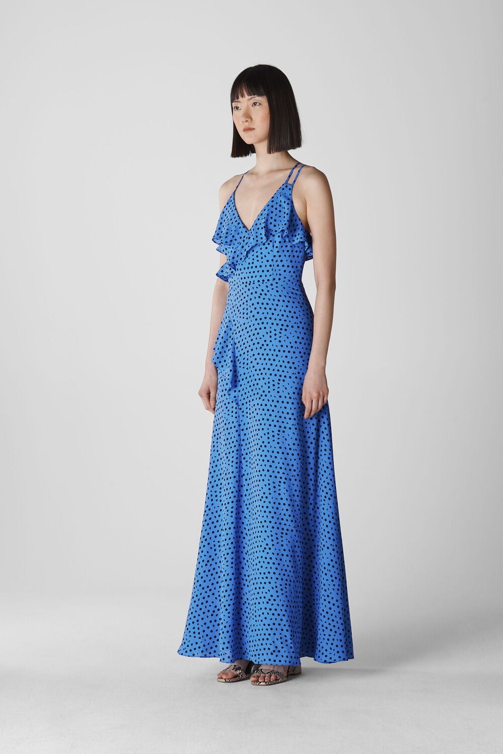Lunar Spot Maxi Dress Blue/Multi
