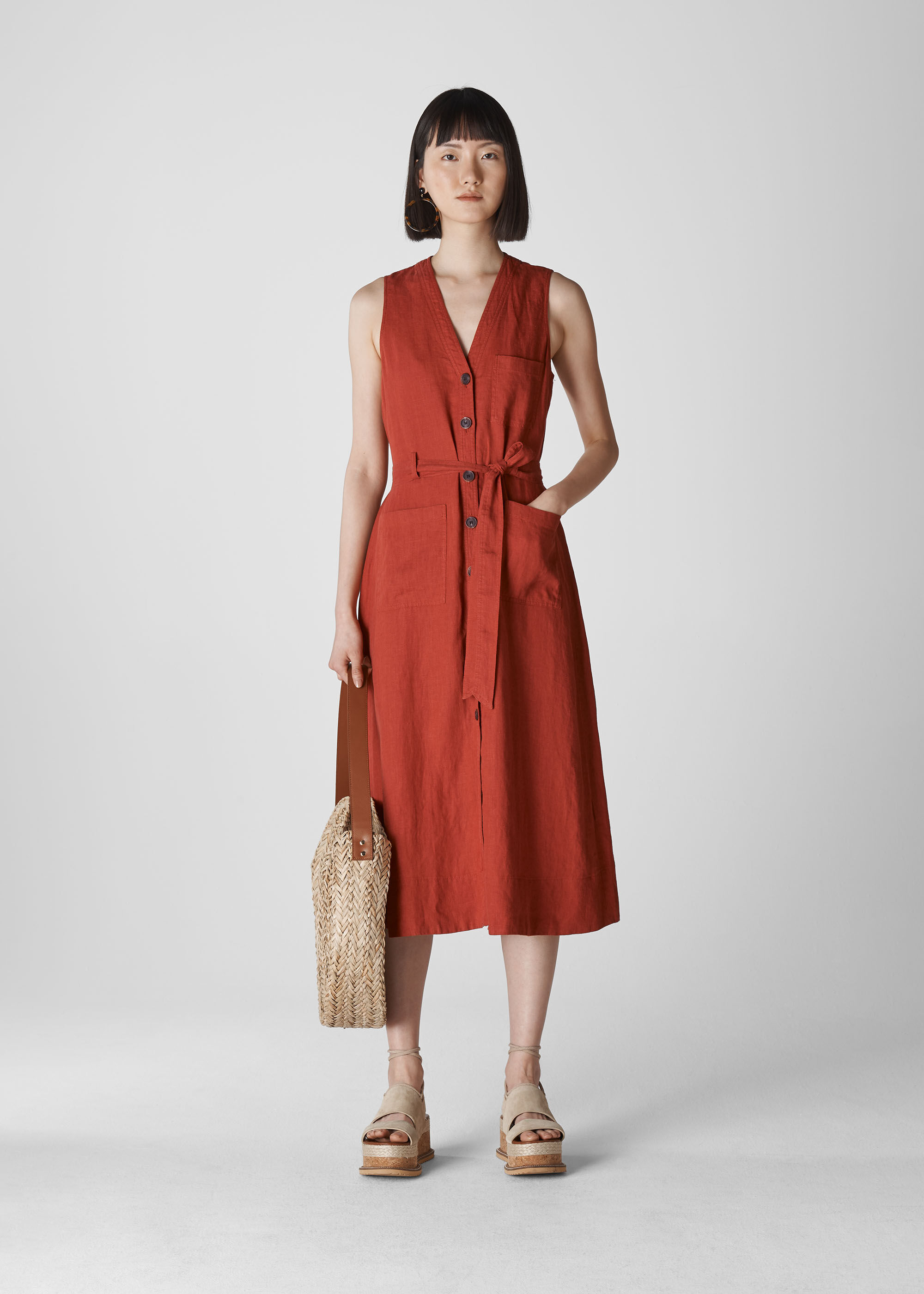 whistles linen dress