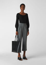 Fine Merino Scoop Neck Knit Black