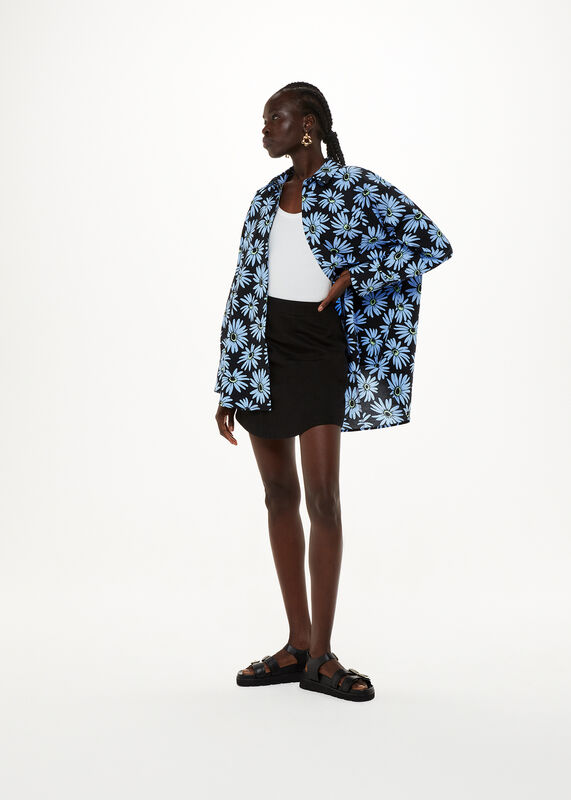 Daisy Print Oversized Shirt