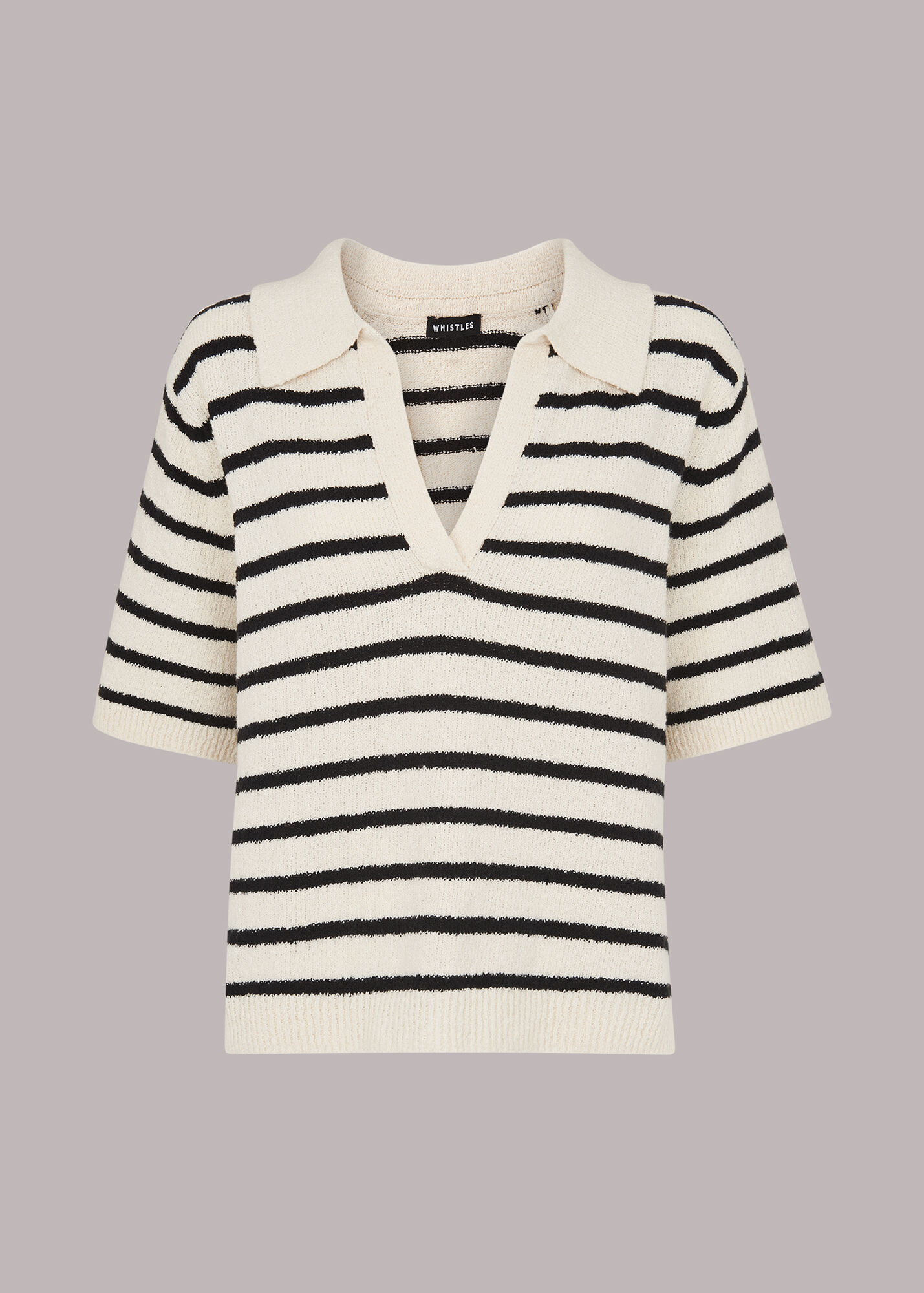 Ivory/Multi Iva Knitted Polo WHISTLES