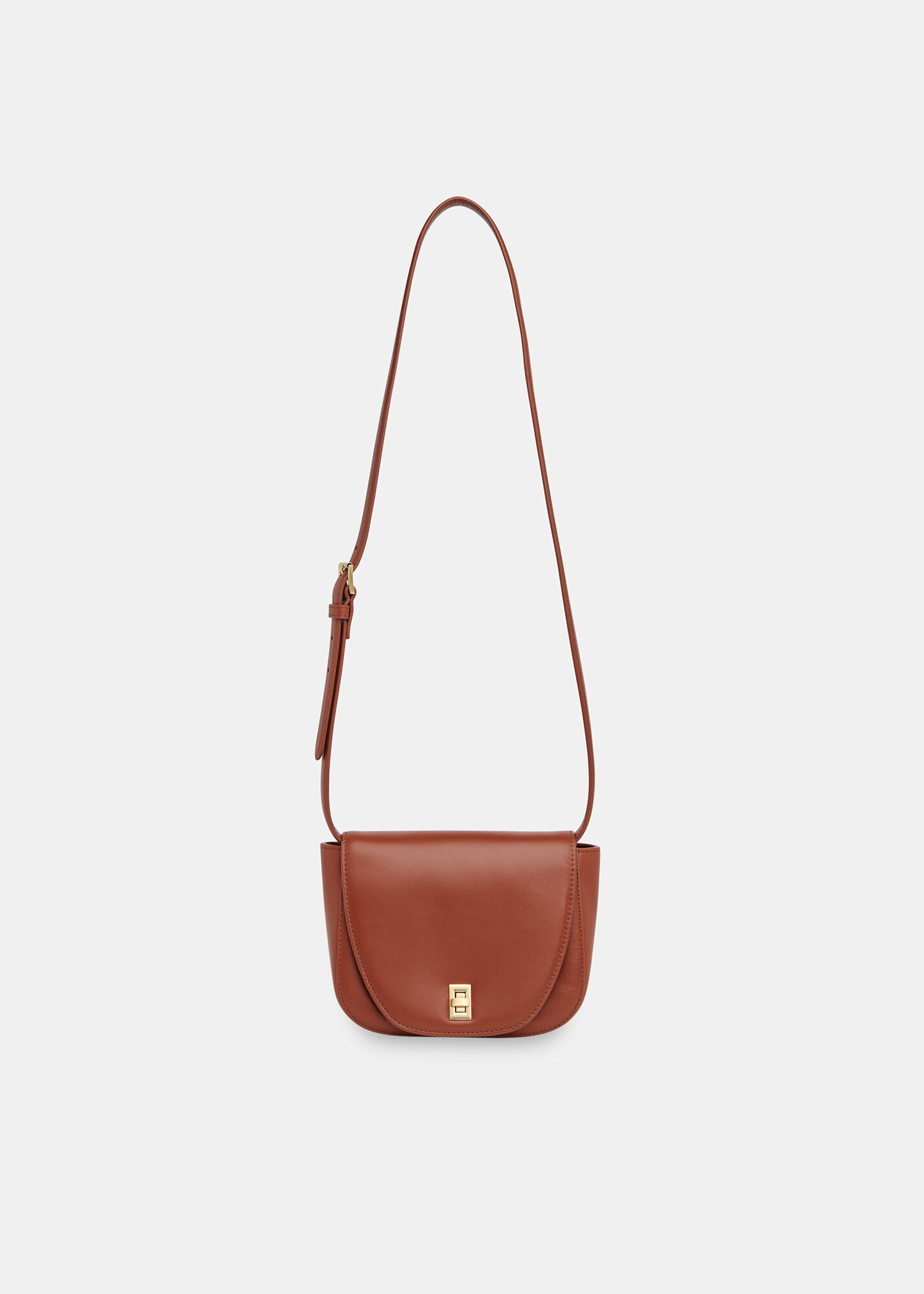 Brown Carlota Turnlock Satchel | WHISTLES | Whistles US |