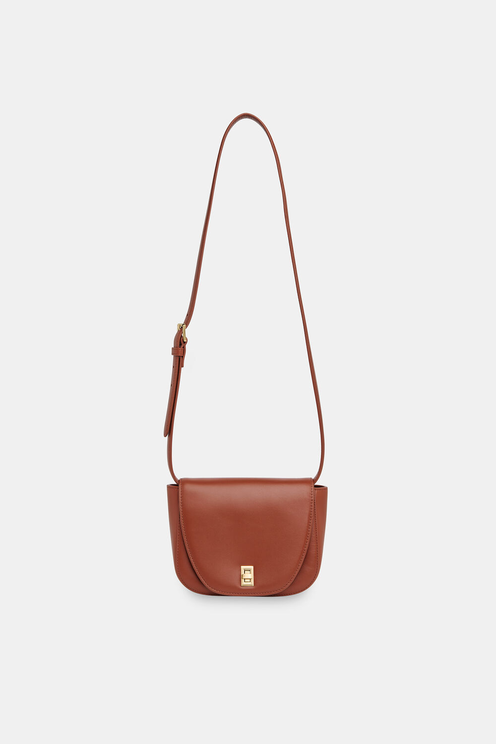 Brown Carlota Turnlock Satchel