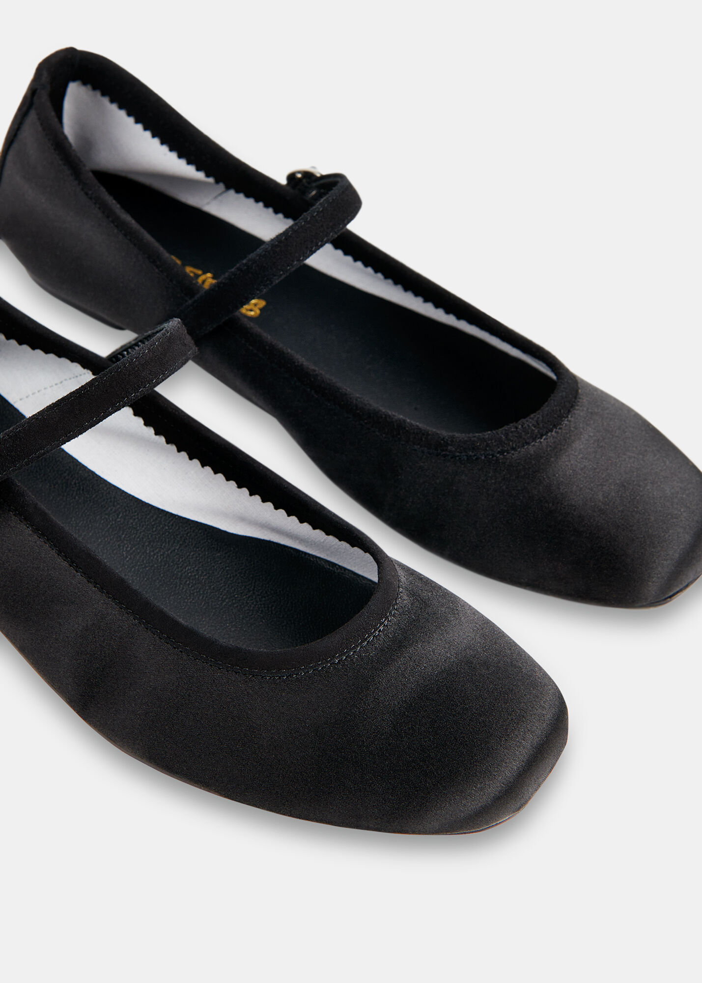 Women's Black Satin Ballet Pumps Whistles AU