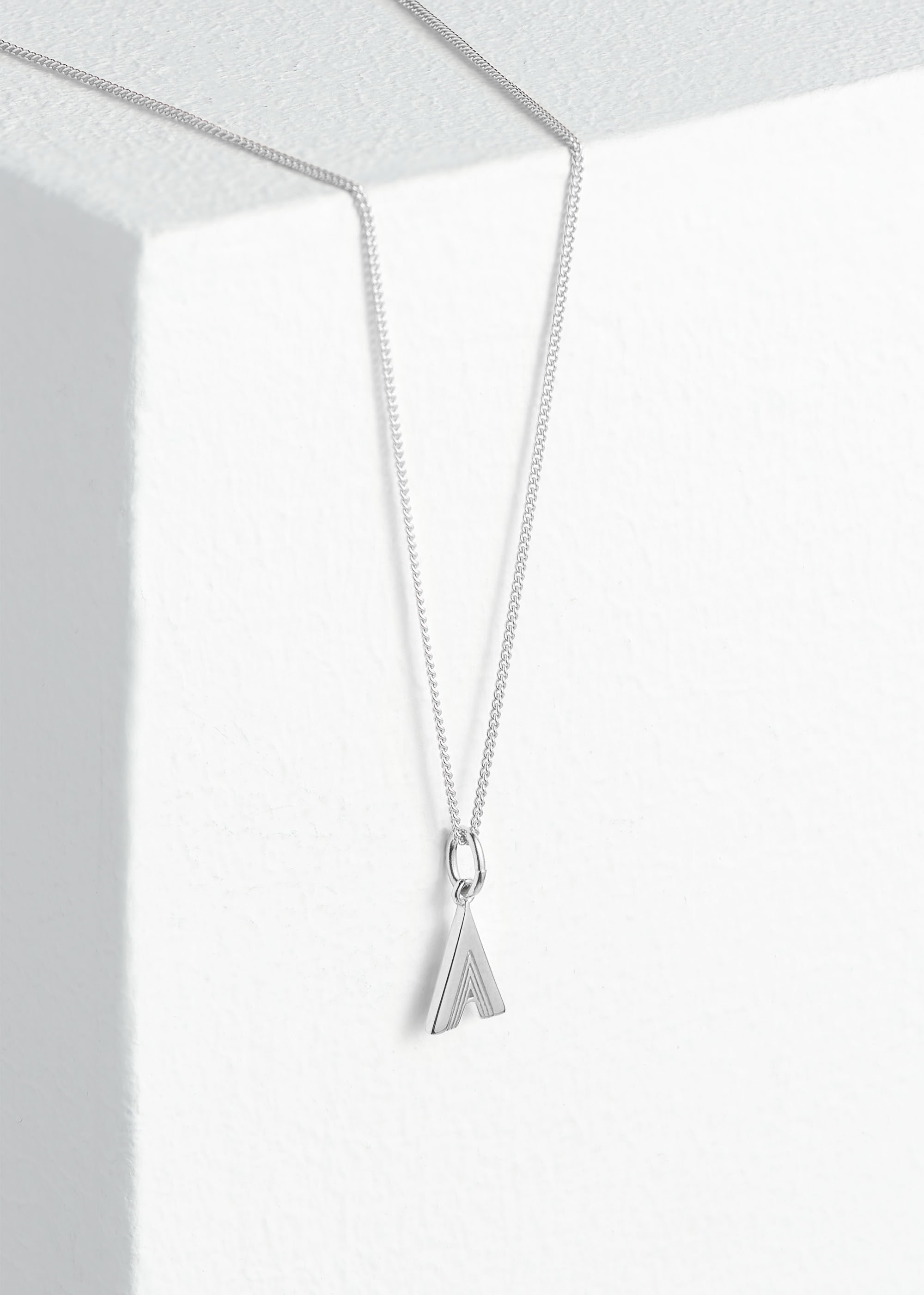 Letter a hotsell necklace silver