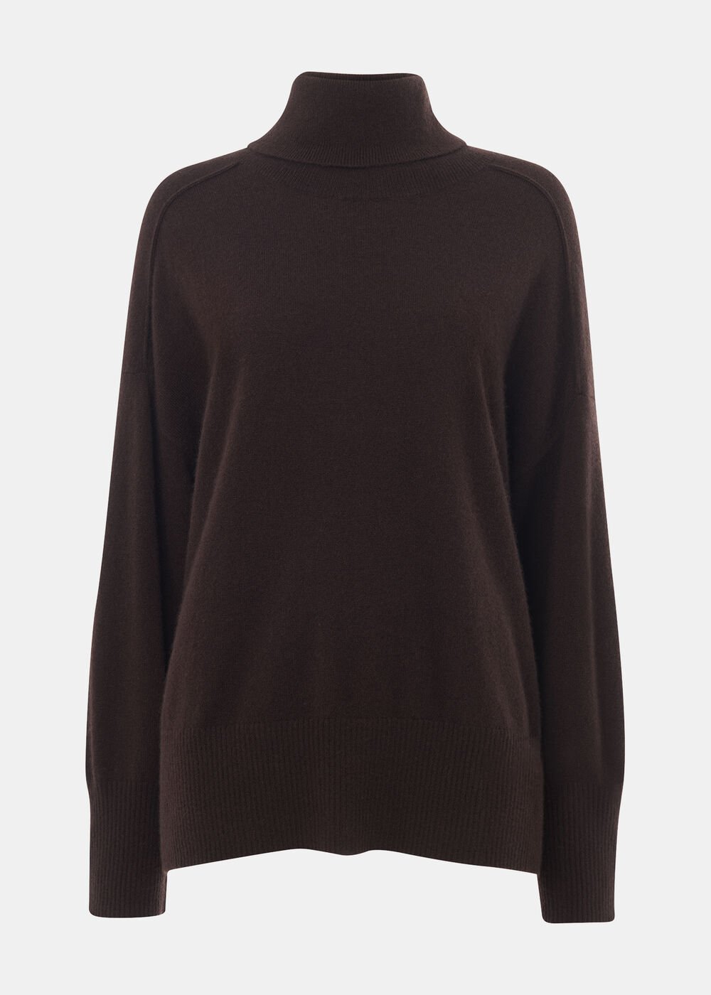 Cashmere Seam Roll Neck Knit