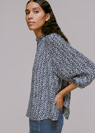 Zig Zag Print Blouse