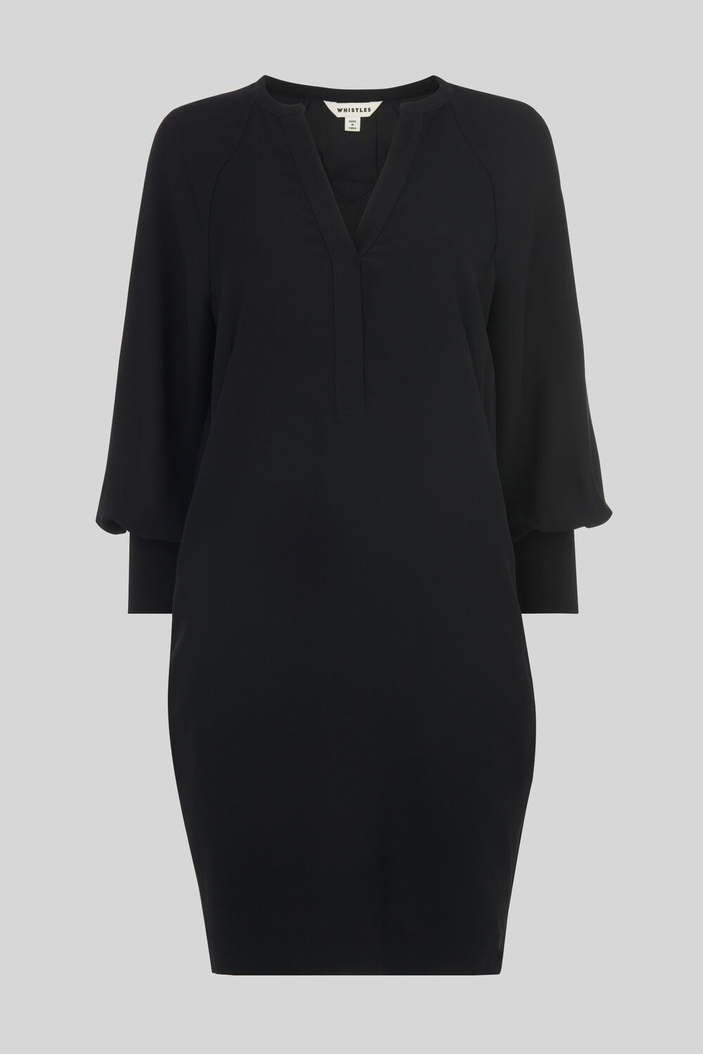 Zeta Rib Cuff Dress Black