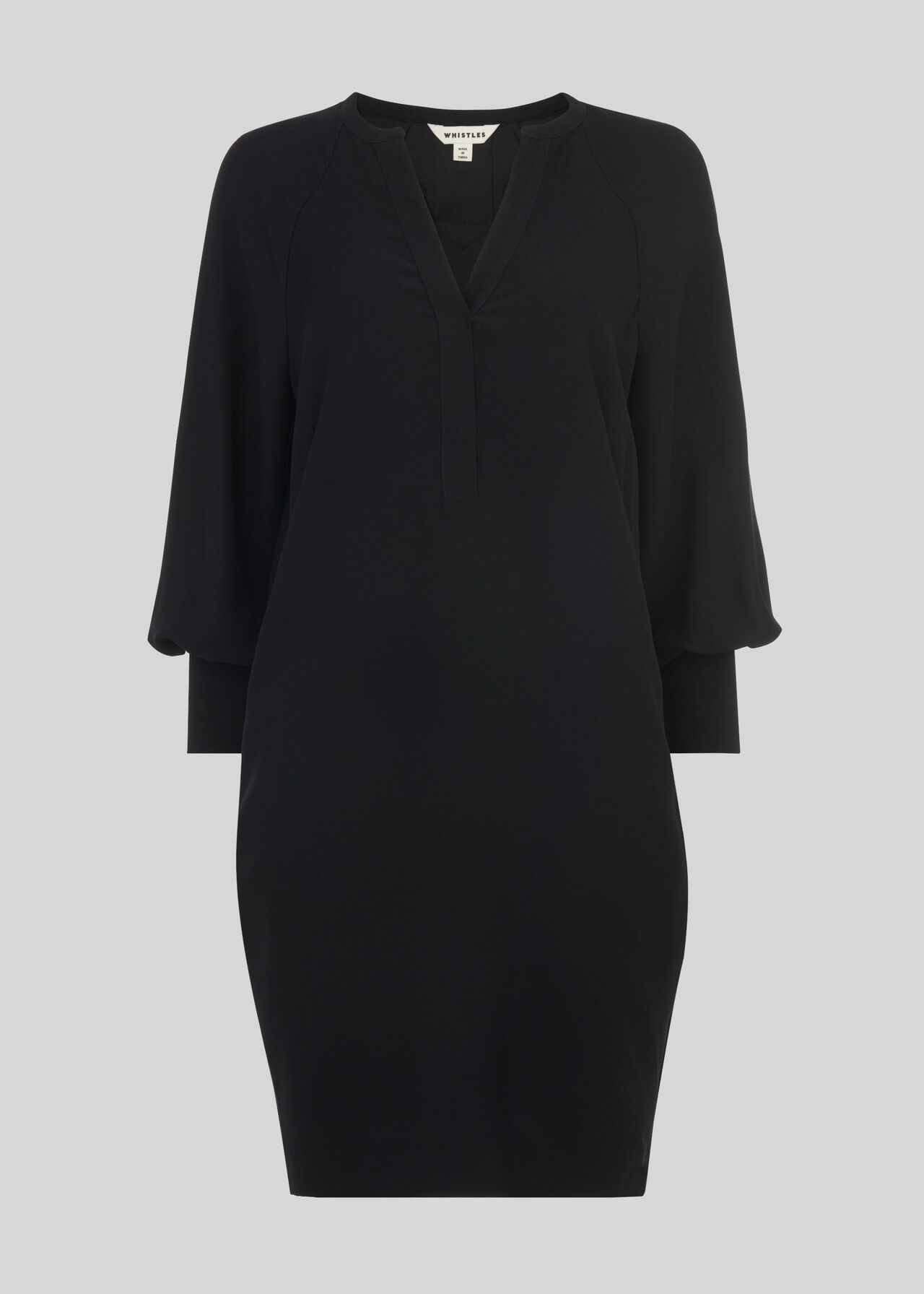 Zeta Rib Cuff Dress Black