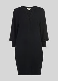 Zeta Rib Cuff Dress Black