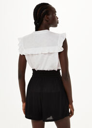 Cotton Yoke Frill Top