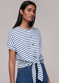 Stripe Tie Front TShirt