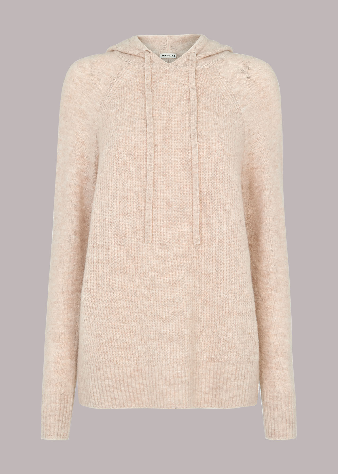 Cream knit hoodie online