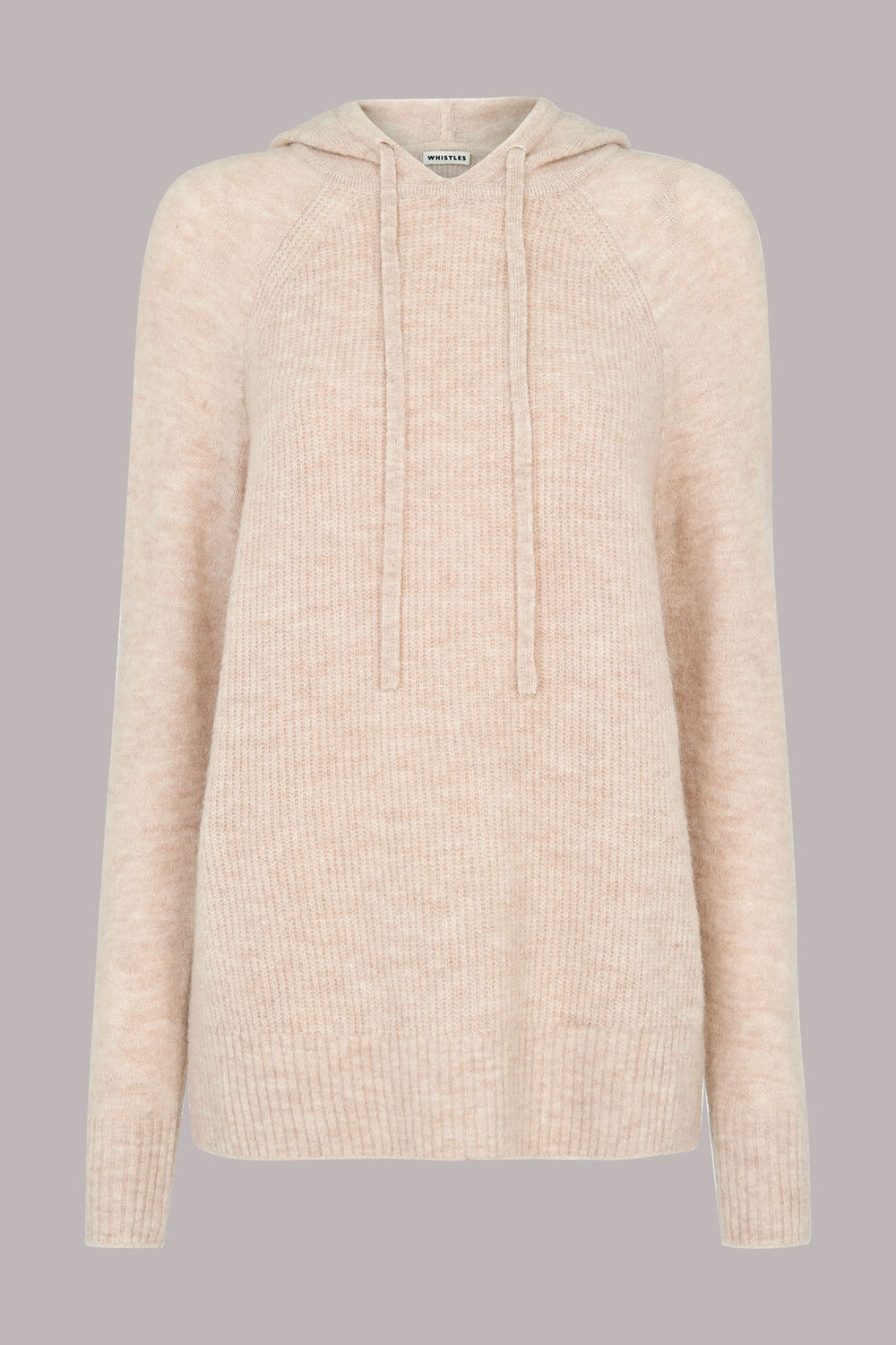 Ribbed Knitted Hoodie