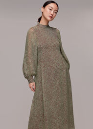 Maze Print Midi Dress