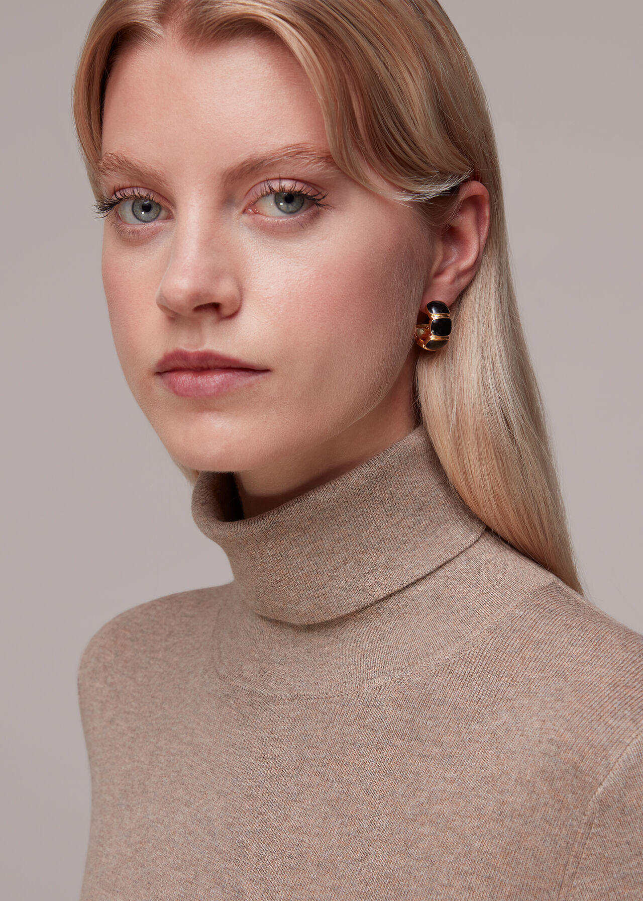 Enamel Hoop Earring