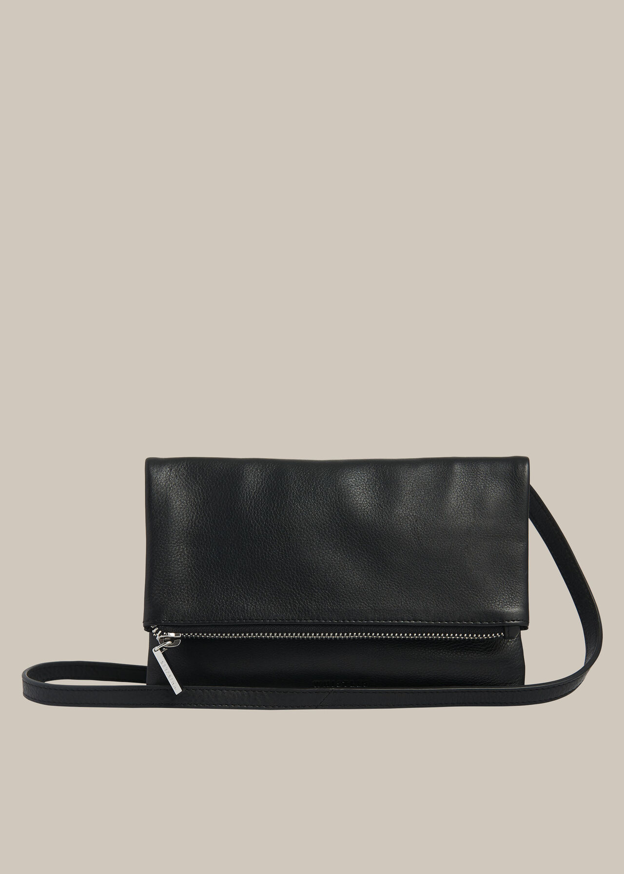 Black Issy Mini Foldover Bag | WHISTLES