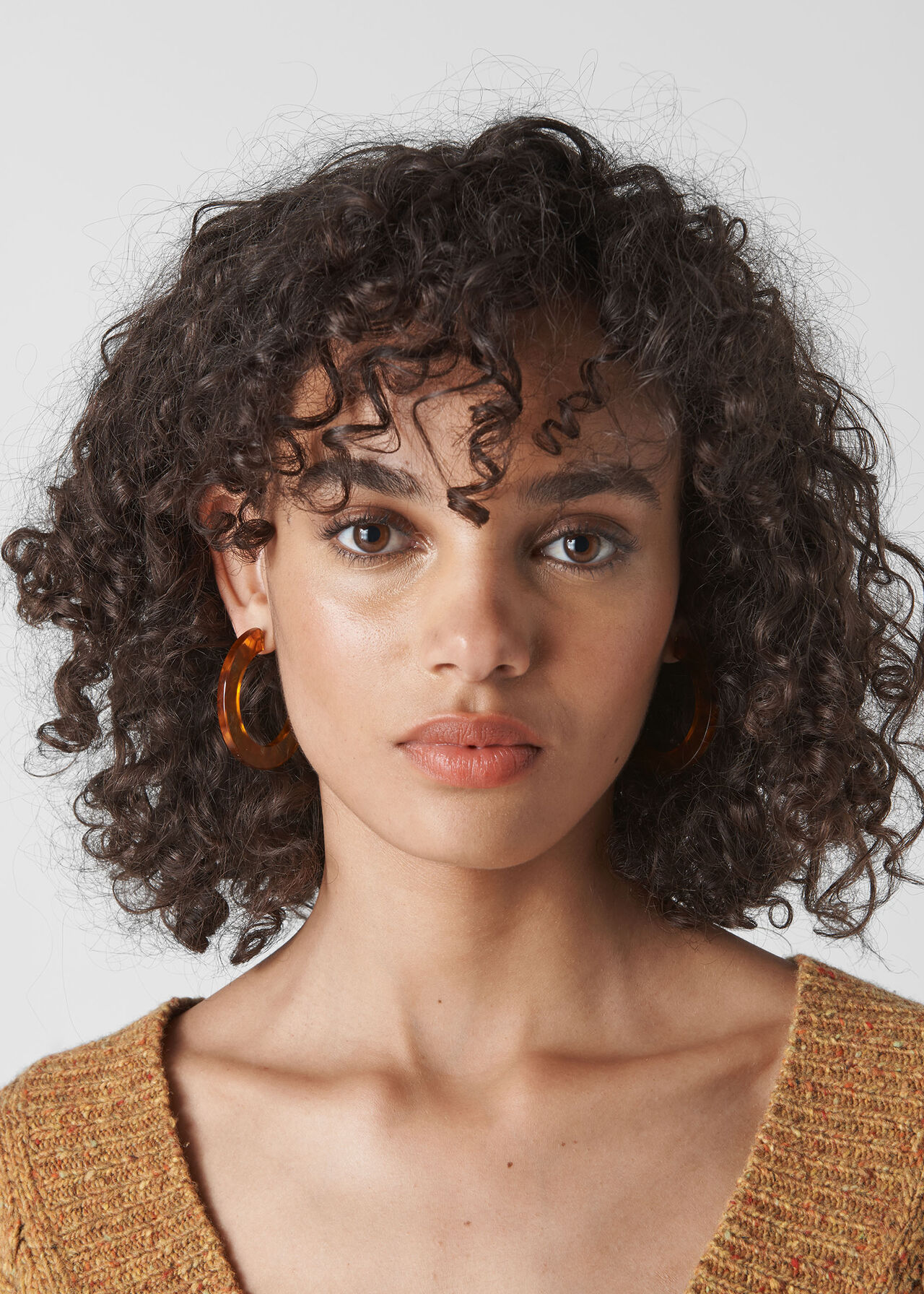 Amber Resin Hoops Brown