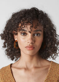 Amber Resin Hoops Brown