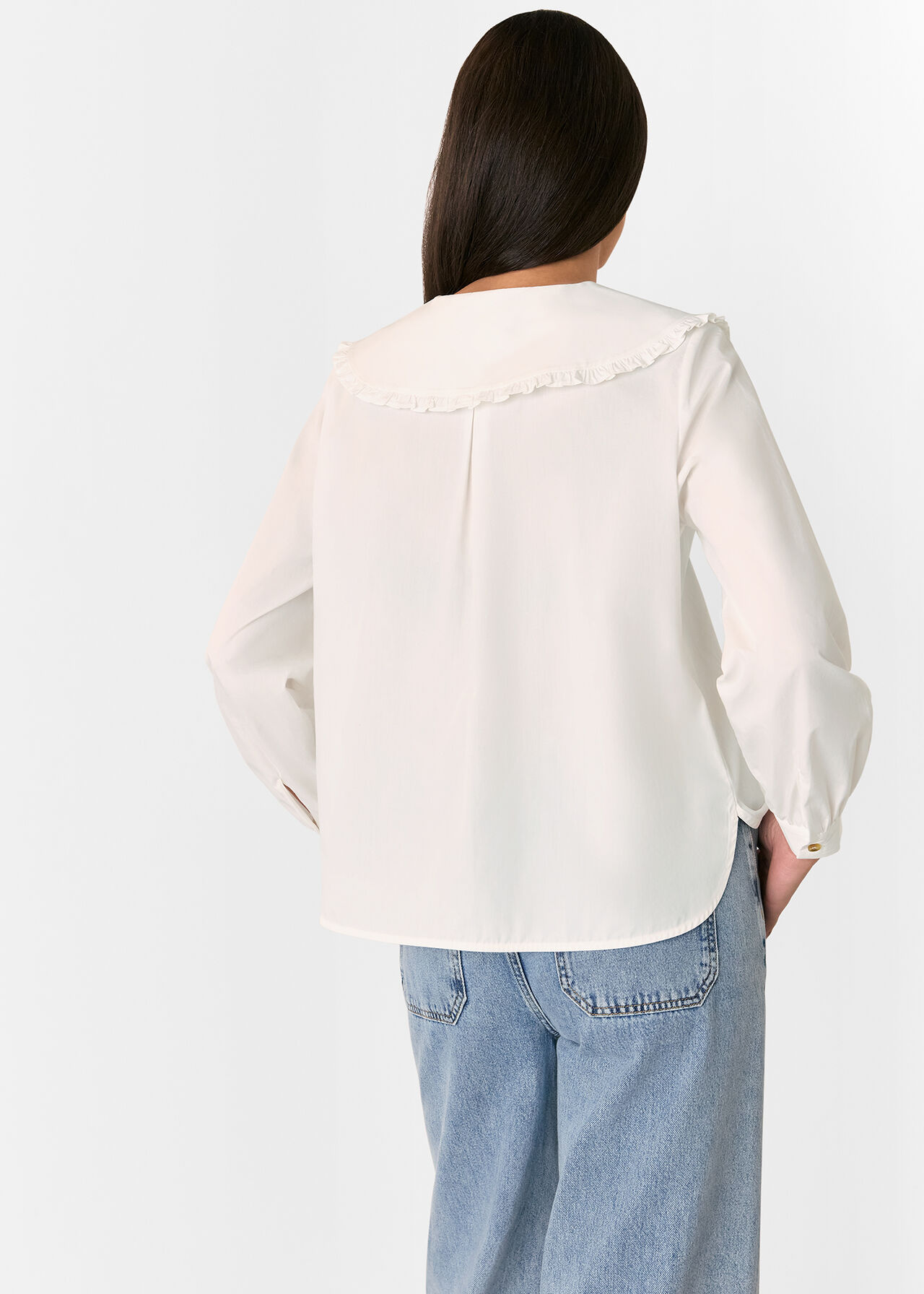Cotton Collar Detail Top