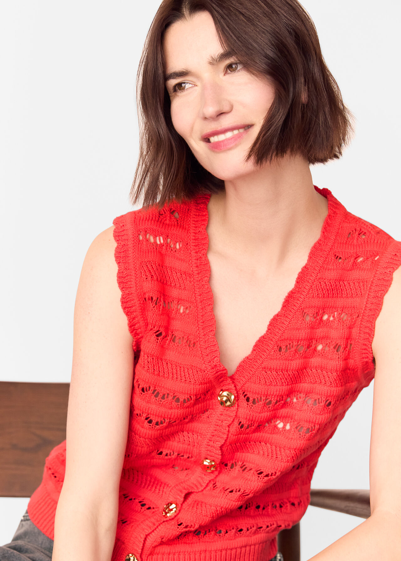 Pointelle Detail Tank