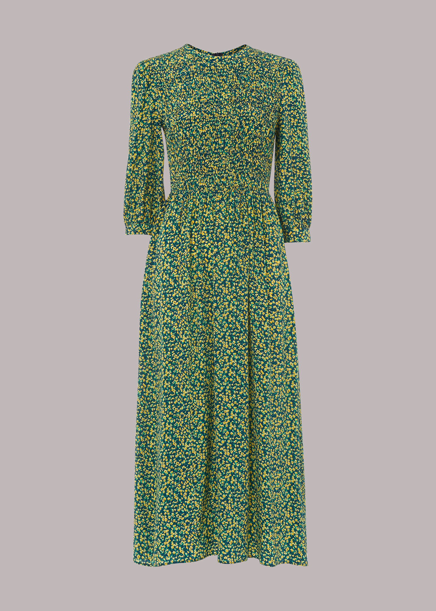 Green JL Ditsy Sunflower Print Dress