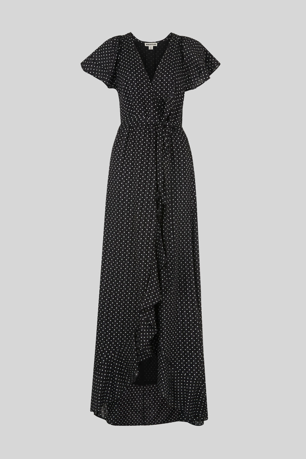 Spot Maxi Dress Black and White