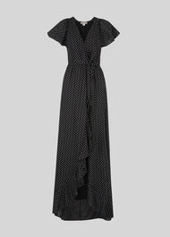 Spot Maxi Dress Black and White