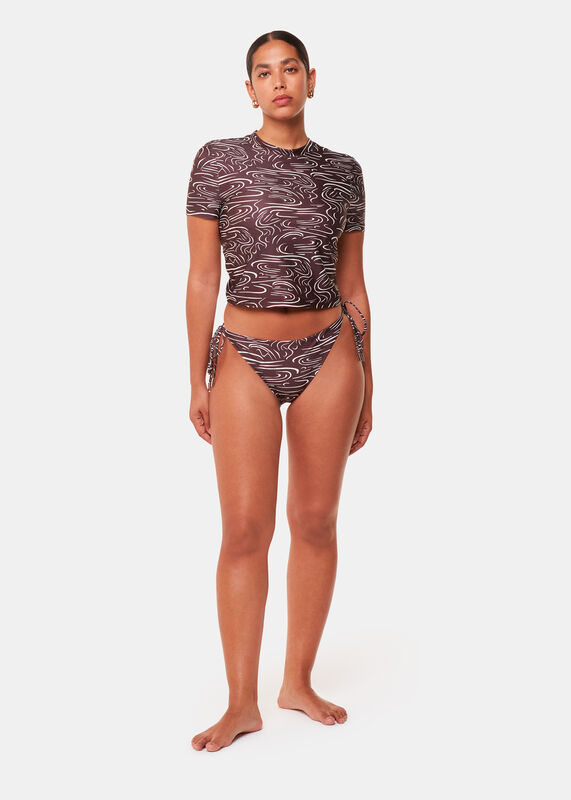 The Longing Wave Print Bikini Brief
