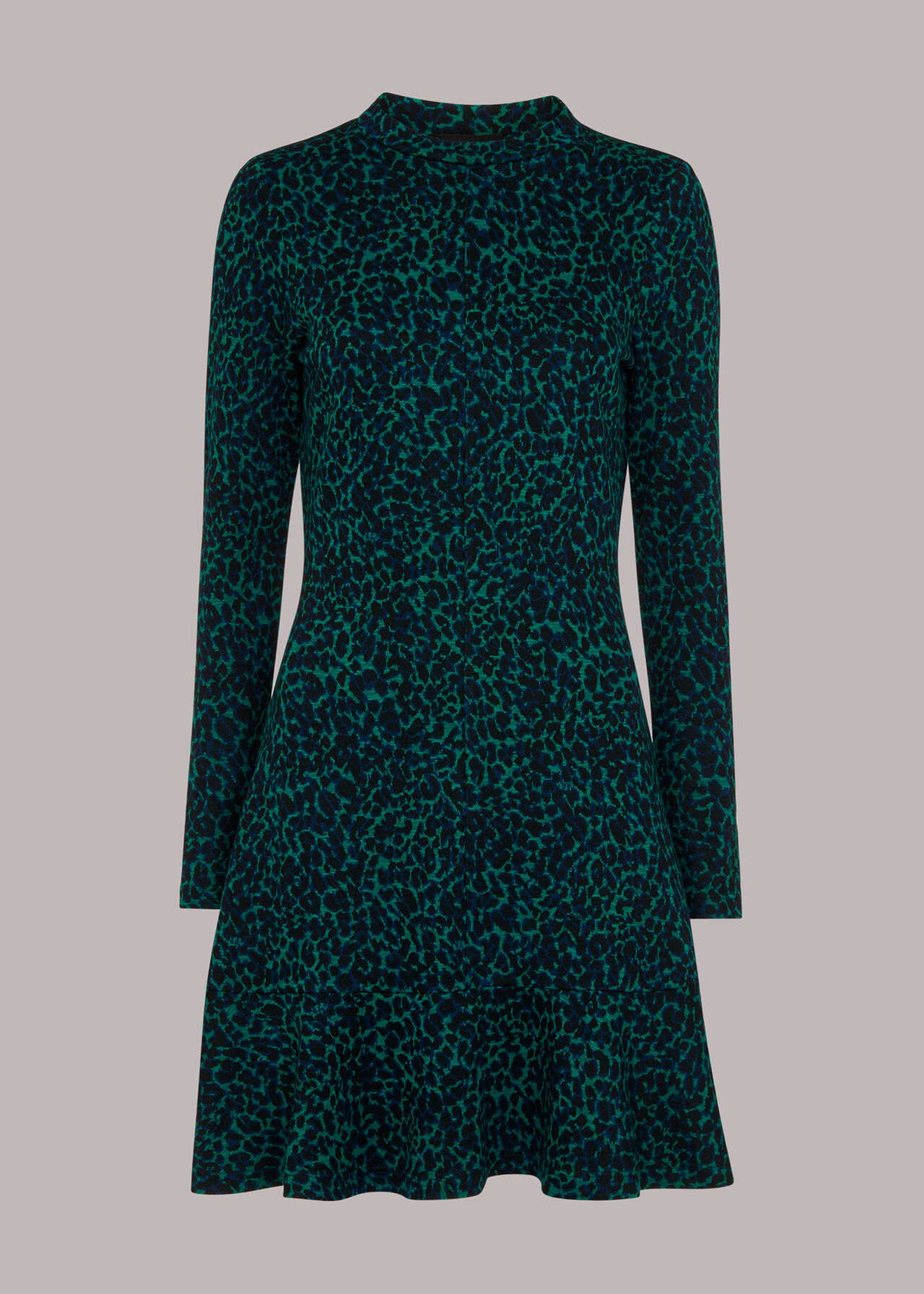 Forest Leopard Jacquard Dress