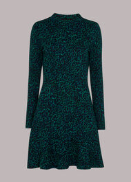 Forest Leopard Jacquard Dress