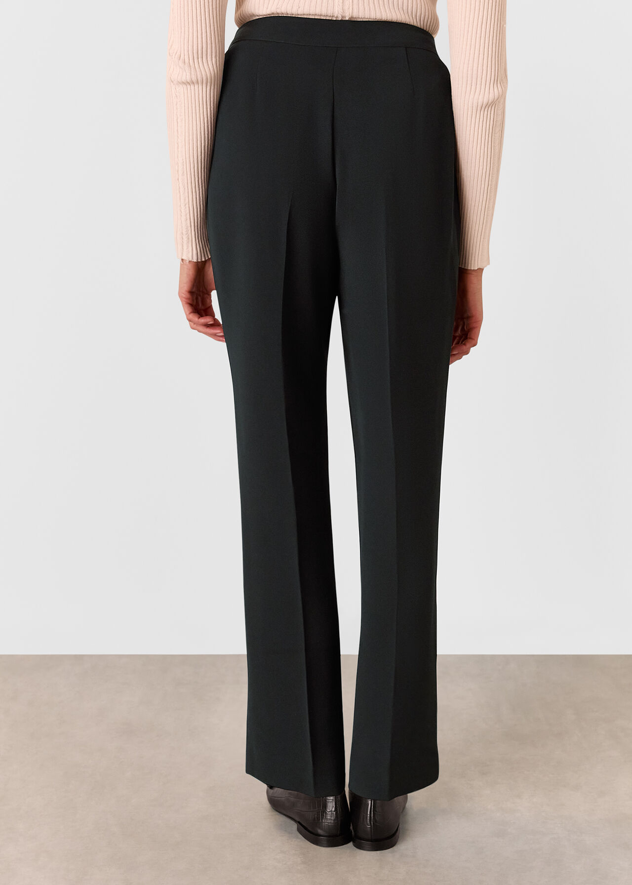 Corinna Belted Crepe Trouser