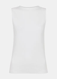 High Neck Rib Detail Tee