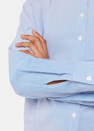 Stripe Grandad Collar Shirt