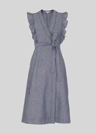 Misha Chambray Wrap Dress Denim