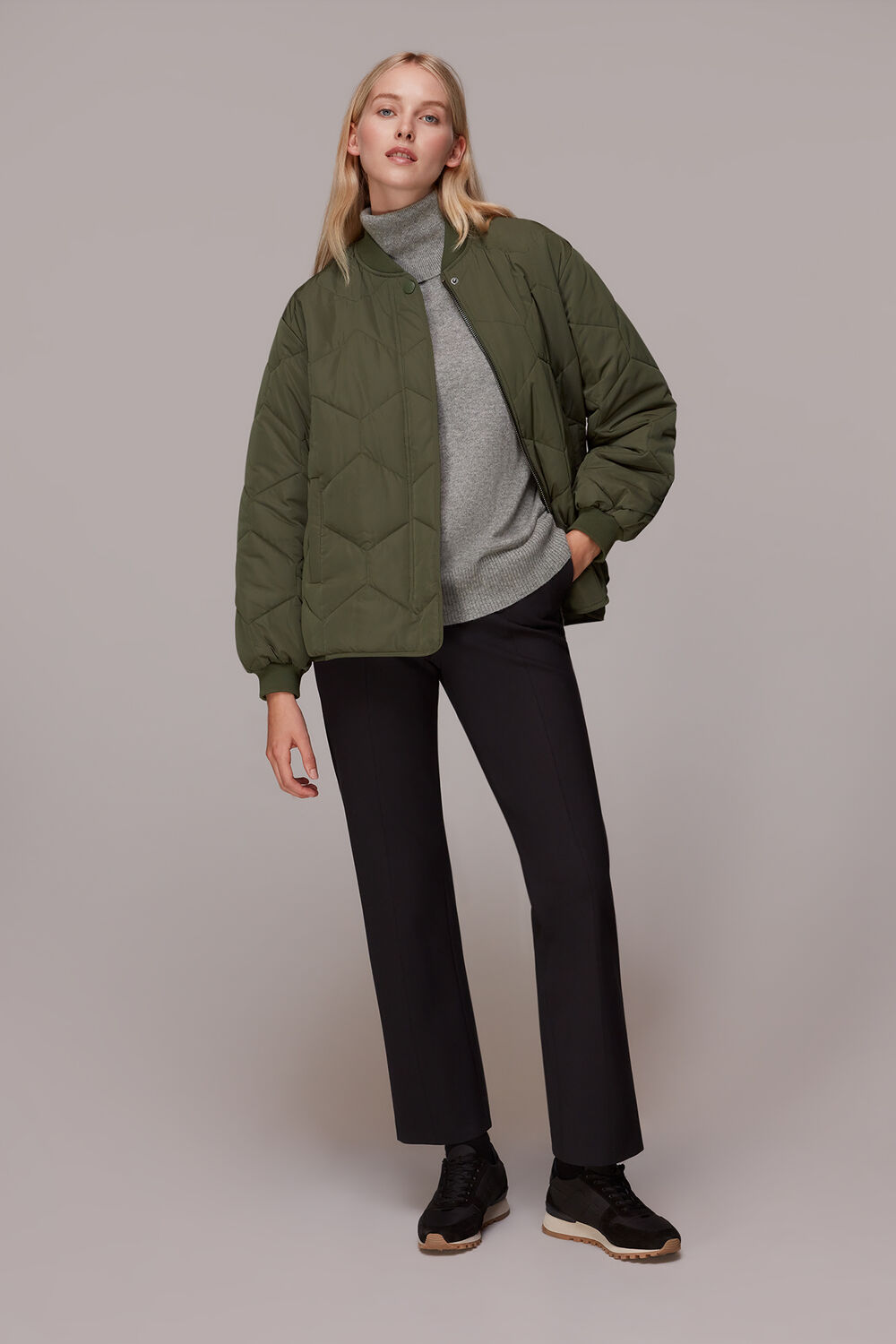Grey Cashmere Turtleneck Sweater