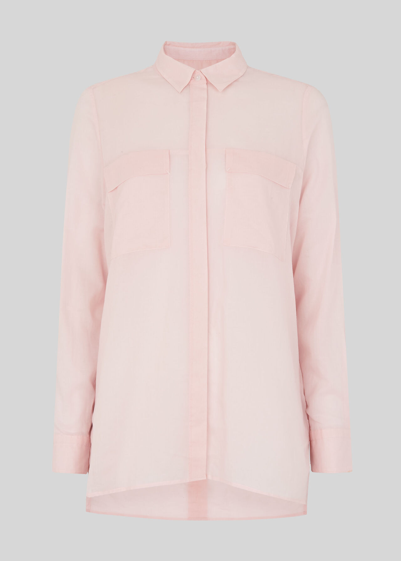 Mariana Voile Blouse Pale Pink