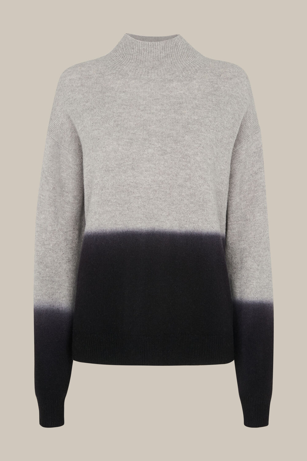 Dip Dyed Funnel Neck