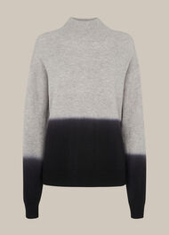 Dip Dyed Funnel Neck