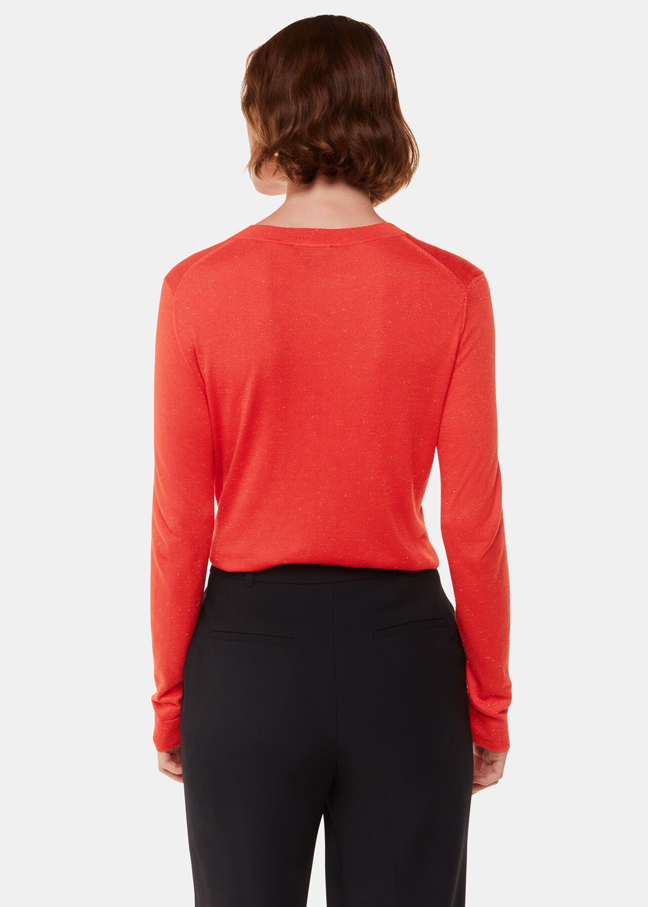 Whistles Annie Sparkle Crew neck Red