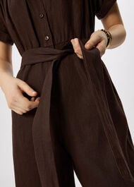 Utility Linen Jumpsuit