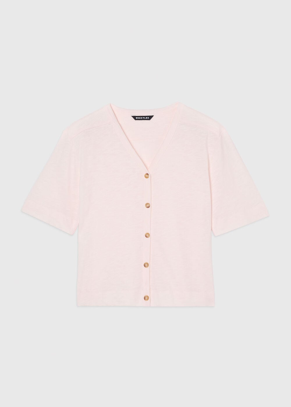 Ella V Neck Button Through Tee