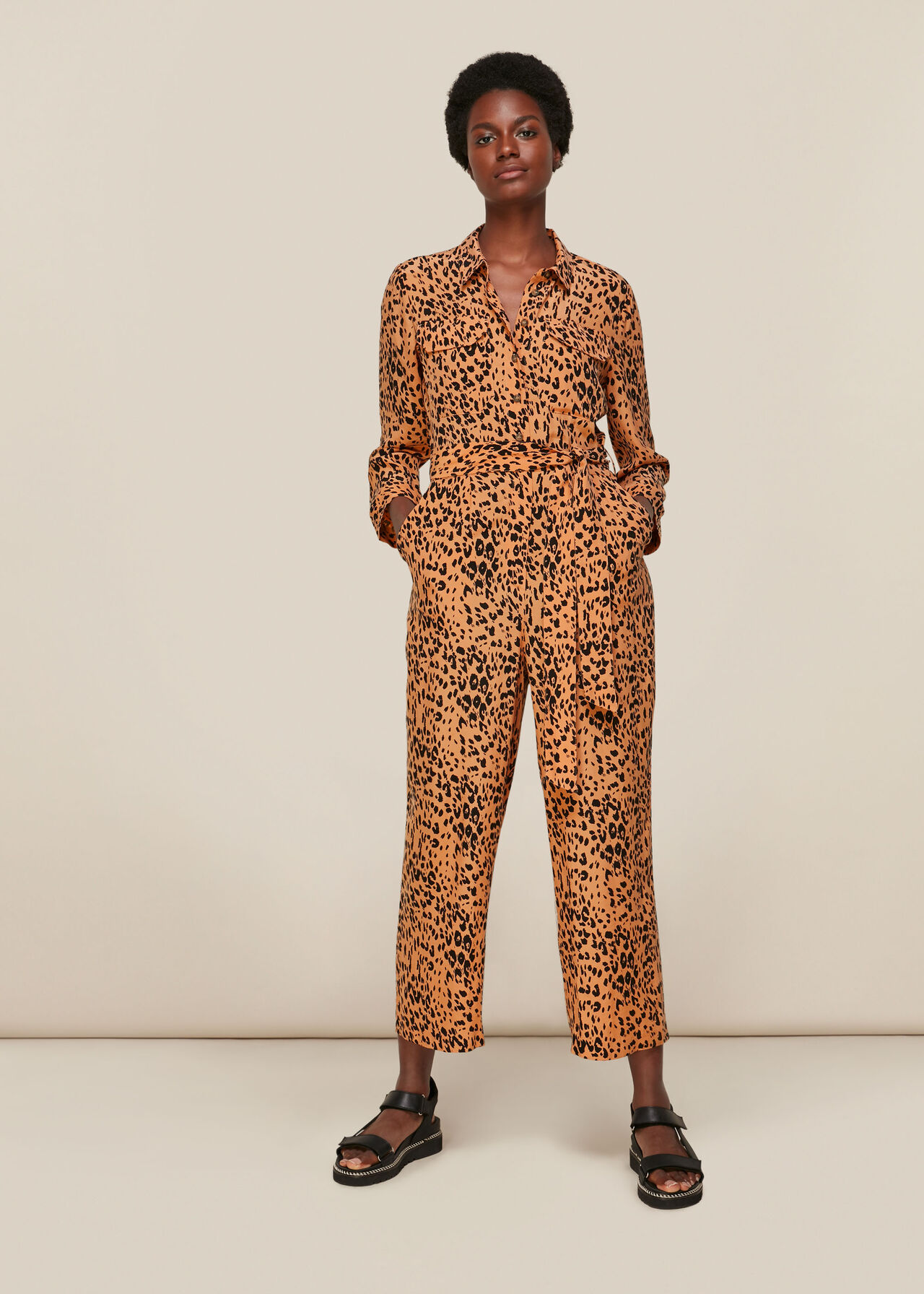 Multicolour Safari Print Jumpsuit WHISTLES