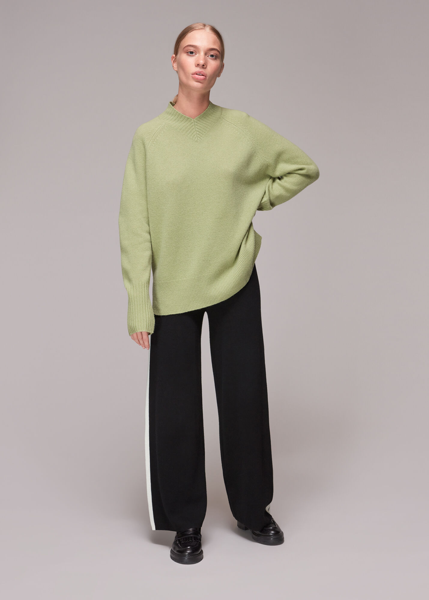 Green side 2024 stripe trousers